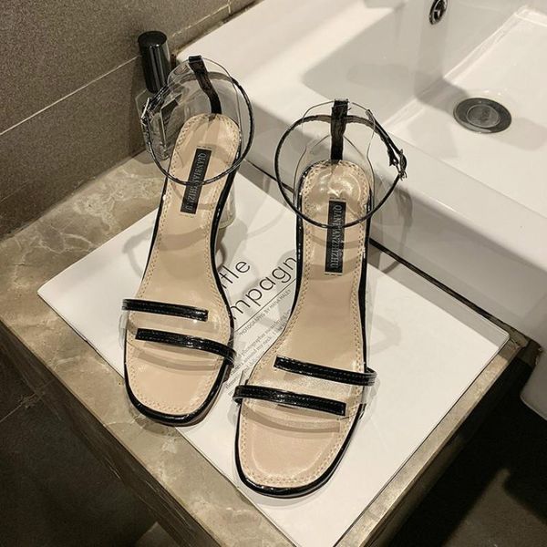 lady fashion all-match sandals 2020 women's summer simple style versatile transparent high-heeled shoes with elegant shoes1, Black
lady fashion all-match sandals 2020 women's summer simple style versatile transparent high-heeled shoes with elegant shoes1, Black