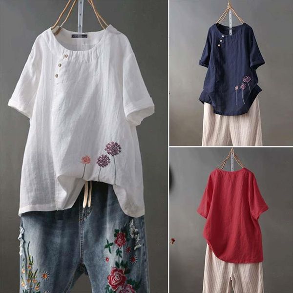 2021 new plus size women summer blouse ladies work office embroidery flowers shirts cotton loose blusas femininas, White
2021 new plus size women summer blouse ladies work office embroidery flowers shirts cotton loose blusas femininas, White