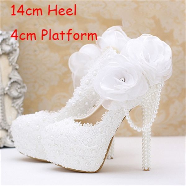 wedding women white high heels two-inch platform pearl nuptial chain pumps flowers ladies party women's shoes 1w4i, Black
wedding women white high heels two-inch platform pearl nuptial chain pumps flowers ladies party women's shoes 1w4i, Black