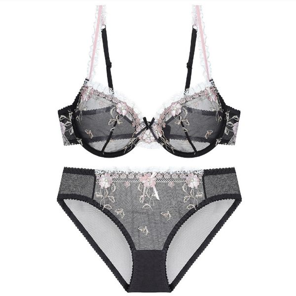 new mesh transparent women's bra set large size ultra thin comfortable embroidery underwear wholesale, Red;black
new mesh transparent women's bra set large size ultra thin comfortable embroidery underwear wholesale, Red;black