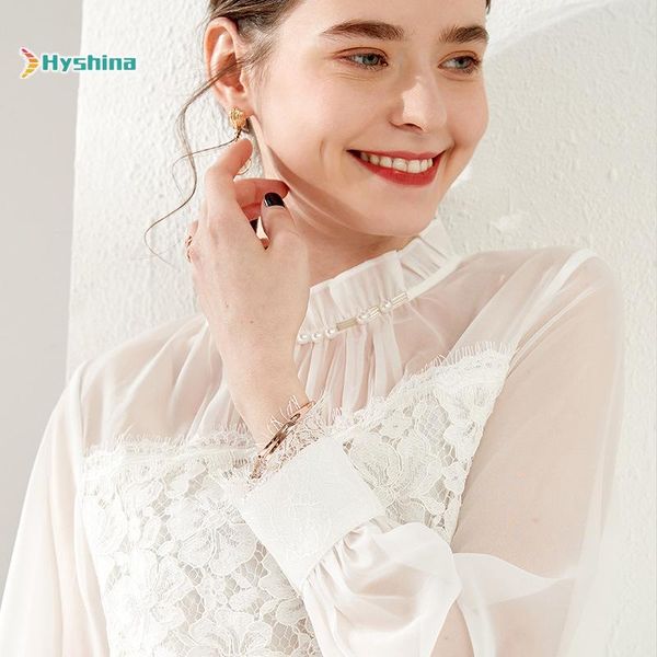 women's blouses & shirts women romantic pearl french chiffon shirt lace fashion top, White
women's blouses & shirts women romantic pearl french chiffon shirt lace fashion top, White