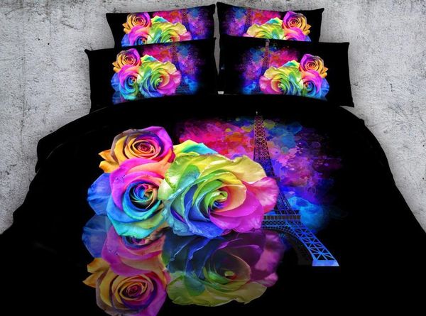 3pcs all kinds black fabric with colorful roses printed bedding set butterfly / rose/ eiffel tower/ bird/ feather sheets1
3pcs all kinds black fabric with colorful roses printed bedding set butterfly / rose/ eiffel tower/ bird/ feather sheets1