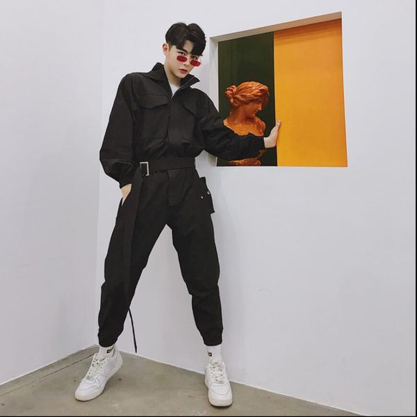 2020 multi-pocket new hair stylist with hoodie youth men thin overalls a piece stage pants singer clothes 9fn0, White;black
2020 multi-pocket new hair stylist with hoodie youth men thin overalls a piece stage pants singer clothes 9fn0, White;black