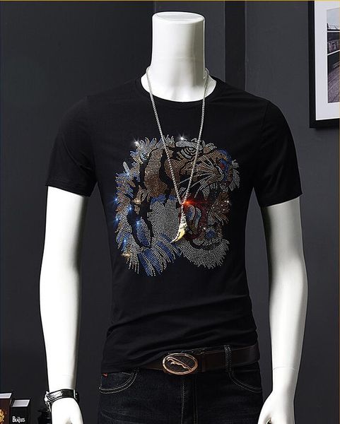 2021 new plus size drilling t shirts men brand short sleeve man fashion streetwear o neck slim tshirts gifts ic37, White;black
2021 new plus size drilling t shirts men brand short sleeve man fashion streetwear o neck slim tshirts gifts ic37, White;black