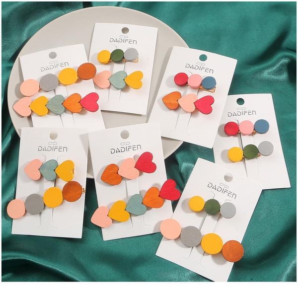 2pcs/lot vintage colorful wood hair clips for women geometric round heart shape hairpin hair accessories qylvps, Black;brown
2pcs/lot vintage colorful wood hair clips for women geometric round heart shape hairpin hair accessories qylvps, Black;brown