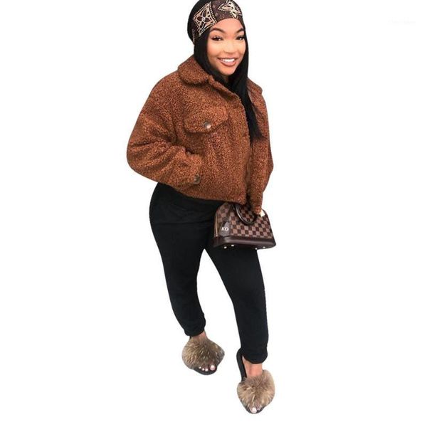 women's fur & faux autumn winter teddy coat women jackets 2021 plush lambs wool long sleeve jacket short coat1, Black
women's fur & faux autumn winter teddy coat women jackets 2021 plush lambs wool long sleeve jacket short coat1, Black