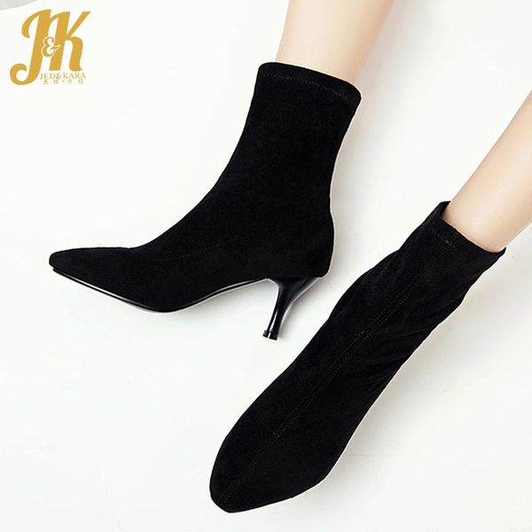 boots jk flock sock women ankle boot ladies pointed toe party shoes female high heels thin winter 2021 plus size 43, Black
boots jk flock sock women ankle boot ladies pointed toe party shoes female high heels thin winter 2021 plus size 43, Black