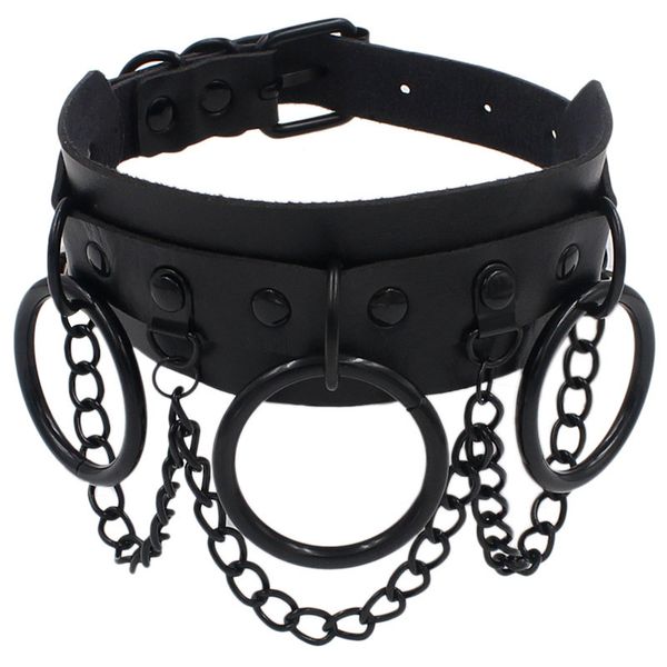 punk choker goth chain collar dark fashion leather studded chokers rock necklace festival accessories chunky necklace, Silver
punk choker goth chain collar dark fashion leather studded chokers rock necklace festival accessories chunky necklace, Silver