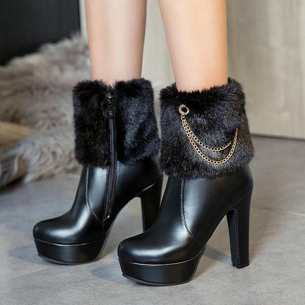 boots aiweiyi woman ankle black white pu leather fur snow keep warm winter short botas mujer
boots aiweiyi woman ankle black white pu leather fur snow keep warm winter short botas mujer