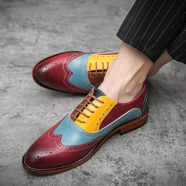 2020 new foreign trade large size 2020 new brogue leather shoes mens british korean business formal wear shoes retro color matching fashion, Black
2020 new foreign trade large size 2020 new brogue leather shoes mens british korean business formal wear shoes retro color matching fashion, Black