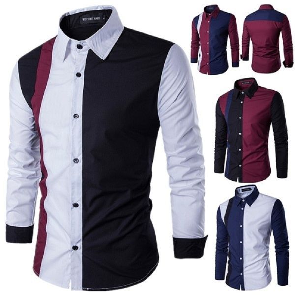 zogaa 2020 autumn fashion patchwork men's long sleeve turn-down collar casual shirts slim fit camisas hombre, White;black
zogaa 2020 autumn fashion patchwork men's long sleeve turn-down collar casual shirts slim fit camisas hombre, White;black