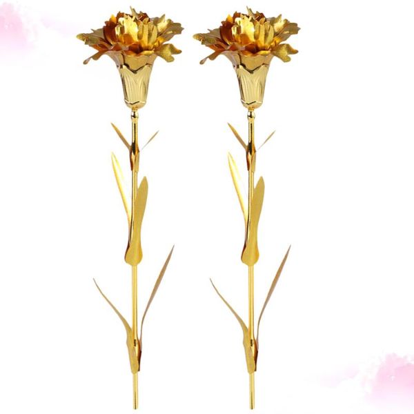 2pcs 24k gold foil carnation decor artificial flower ornament creative mother's day gift present for women femle (golden)
2pcs 24k gold foil carnation decor artificial flower ornament creative mother's day gift present for women femle (golden)