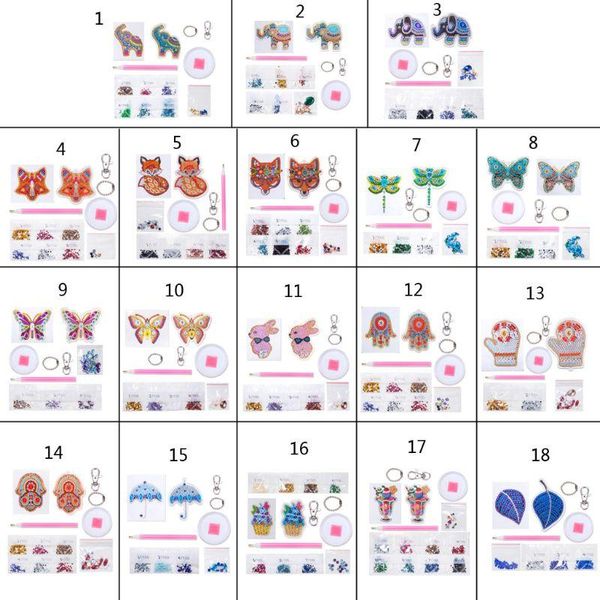 handmade 5d mosaics keychains painting pendant kits diy full drill painting key ring gift bags decoration, Silver
handmade 5d mosaics keychains painting pendant kits diy full drill painting key ring gift bags decoration, Silver