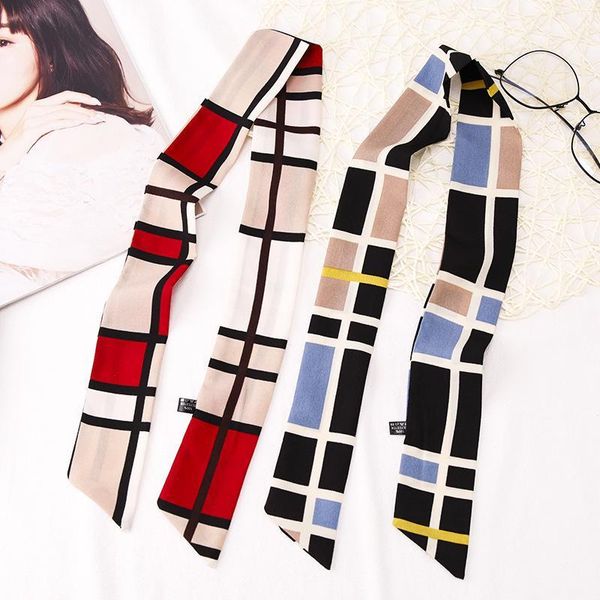 scarves staiwalks 2021 spring checks plaid print long skinny scarf decoration on hand wrist headband handbag good quality1, Blue;gray
scarves staiwalks 2021 spring checks plaid print long skinny scarf decoration on hand wrist headband handbag good quality1, Blue;gray