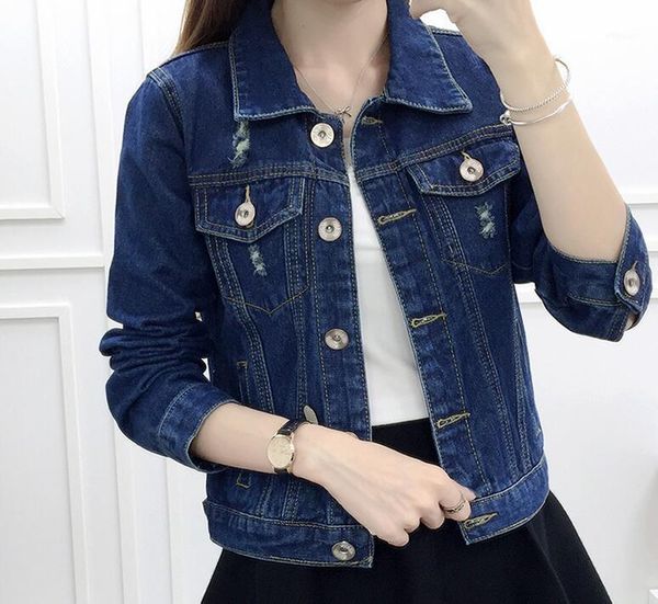 women's jackets s-4xl / spring and autumn women fashion a short long-sleeved cowboy coat1, Black;brown
women's jackets s-4xl / spring and autumn women fashion a short long-sleeved cowboy coat1, Black;brown
