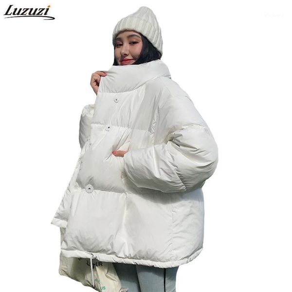 luzuzi korean style 2020 winter jacket women stand collar solid black white female's coat loose oversized womens short parka1
luzuzi korean style 2020 winter jacket women stand collar solid black white female's coat loose oversized womens short parka1