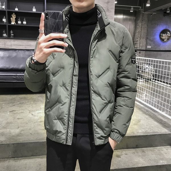 2020 winter new men's short stand collar warm thickened down jacket korean leisure fashion coat, Black
2020 winter new men's short stand collar warm thickened down jacket korean leisure fashion coat, Black
