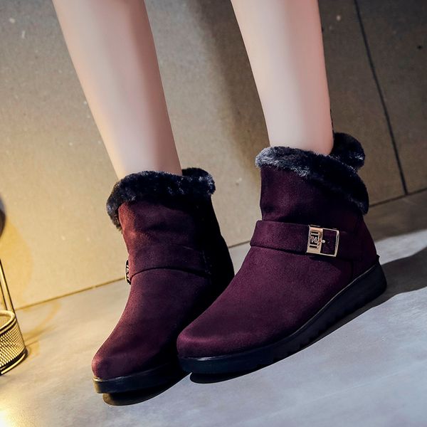 velvet high-warm flat snow boots with thick scrub women's winter fashion ankle boots plush bowtie fur suede shoes, Black
velvet high-warm flat snow boots with thick scrub women's winter fashion ankle boots plush bowtie fur suede shoes, Black
