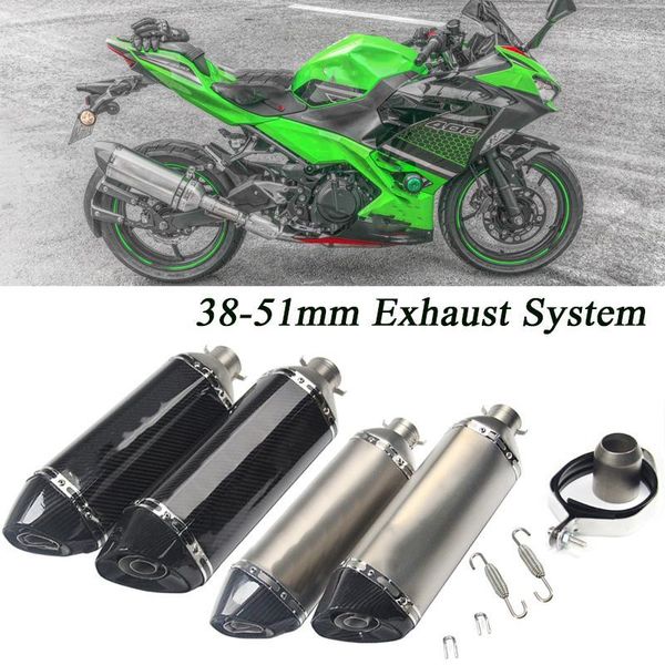 motorcycle exhaust system 460mm length carbon fiber stainless steel pipe with db killer for 38-51mm head muffler system1
motorcycle exhaust system 460mm length carbon fiber stainless steel pipe with db killer for 38-51mm head muffler system1