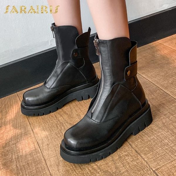 boots sarairis 2021 fashion platform non slip zip ankle boot women shoes comfy genuine leather trendy luxury booties ladies1, Black
boots sarairis 2021 fashion platform non slip zip ankle boot women shoes comfy genuine leather trendy luxury booties ladies1, Black