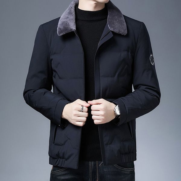 men's down jacket new men's wear winter 90% white duck down wool collar warm coat young men's cotton padded jacket q1209, Black
men's down jacket new men's wear winter 90% white duck down wool collar warm coat young men's cotton padded jacket q1209, Black