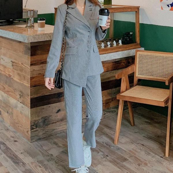 2020 new fashion autumn women pant suits 2 piece set for female plaid blazer jacket & trouser elegant office ladies suit ws2431, Gray
2020 new fashion autumn women pant suits 2 piece set for female plaid blazer jacket & trouser elegant office ladies suit ws2431, Gray