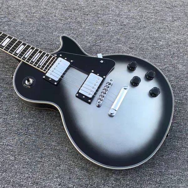 custom electric guitar black circle silver color mahogany body silver hardware guitarar
custom electric guitar black circle silver color mahogany body silver hardware guitarar