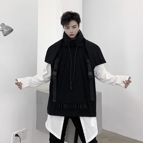 2021 men in turtlenecks strapped hip hop sleeveless tactical jacket multi pockets man harajuku oversize vest with hoodie mantle u8gd, Black;white
2021 men in turtlenecks strapped hip hop sleeveless tactical jacket multi pockets man harajuku oversize vest with hoodie mantle u8gd, Black;white