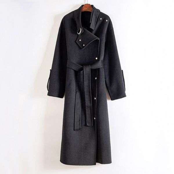 cthink good quality winter long warm wool coat women stylish solid belt fashion korean style thicken outerwear coat for woman, Black
cthink good quality winter long warm wool coat women stylish solid belt fashion korean style thicken outerwear coat for woman, Black