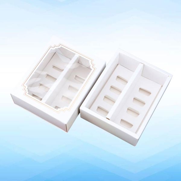 10pcs paper macarons box with clear window dessert containers muffin carriers for home dessert shop
10pcs paper macarons box with clear window dessert containers muffin carriers for home dessert shop