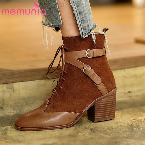 memunia 2021 new arrival genuine leather ankle boots for women zip buckle high heels boots dress shoes ladies office shoes, Black
memunia 2021 new arrival genuine leather ankle boots for women zip buckle high heels boots dress shoes ladies office shoes, Black
