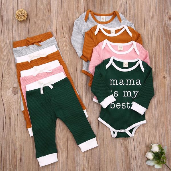 clothing sets 2pieces fashion spring fall baby girls boys outfits suit letter print ribbed rompers+pants kids little casual clothes, White
clothing sets 2pieces fashion spring fall baby girls boys outfits suit letter print ribbed rompers+pants kids little casual clothes, White