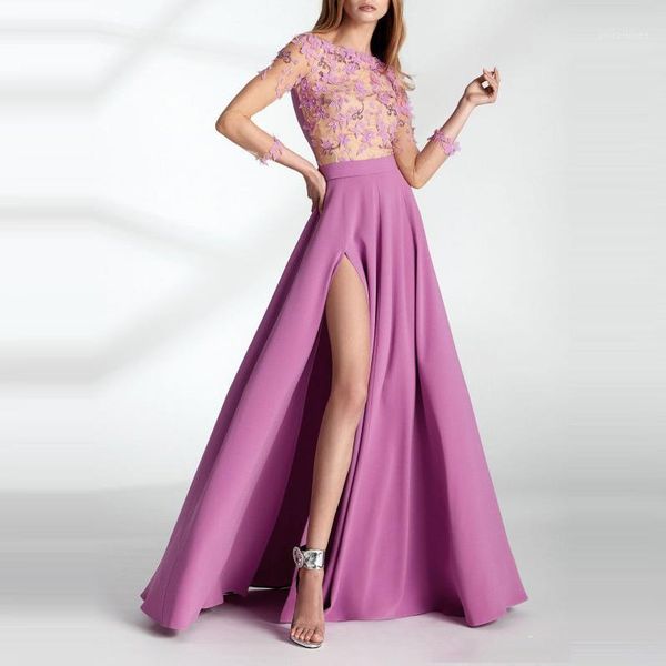 vestidos elegantes light purple women evening dresses handmade appliques with transparent sleeves high slit formal long gowns1, White;black
vestidos elegantes light purple women evening dresses handmade appliques with transparent sleeves high slit formal long gowns1, White;black