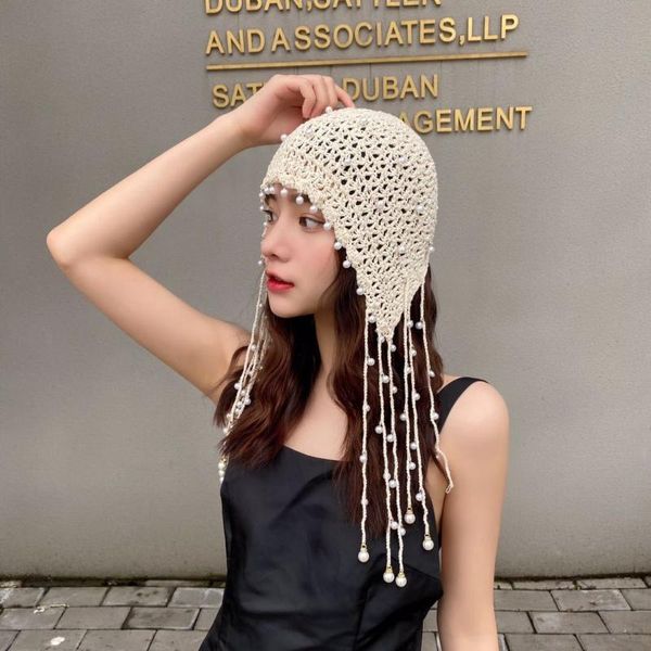 beanie/skull caps 2021 women hat all seasons knitted beanie lady crochet pearl skullies beanies vintage female tassels, Blue;gray
beanie/skull caps 2021 women hat all seasons knitted beanie lady crochet pearl skullies beanies vintage female tassels, Blue;gray