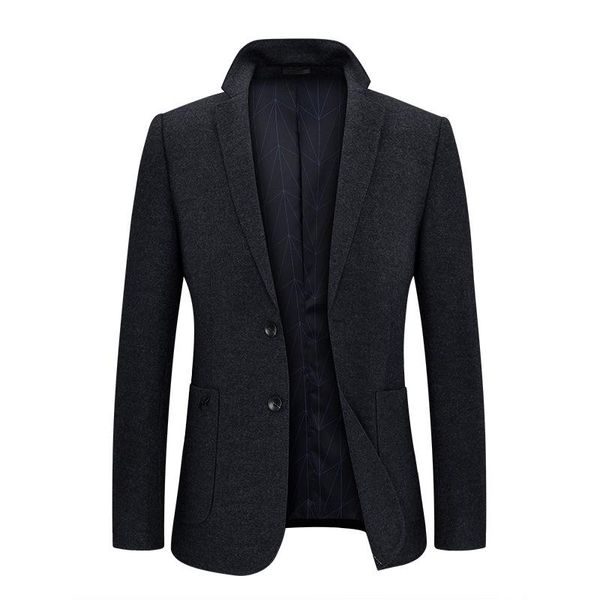 men's wool & blends suit coat autumn and winter 2021 youth korean woolen business casual top, Black
men's wool & blends suit coat autumn and winter 2021 youth korean woolen business casual top, Black