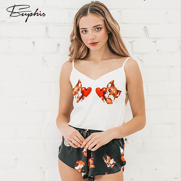 suphis love fox pattern sleepwear silk v neck pajamas printed summer pyjamas women satin suit spaghetti strap night wear y200708, Black;red
suphis love fox pattern sleepwear silk v neck pajamas printed summer pyjamas women satin suit spaghetti strap night wear y200708, Black;red