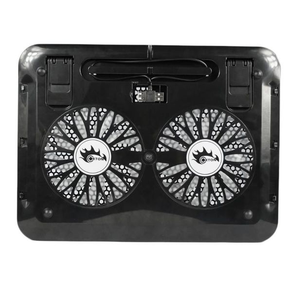 blue led dual fans usb port cooling stand pad cooler for lapnotebook