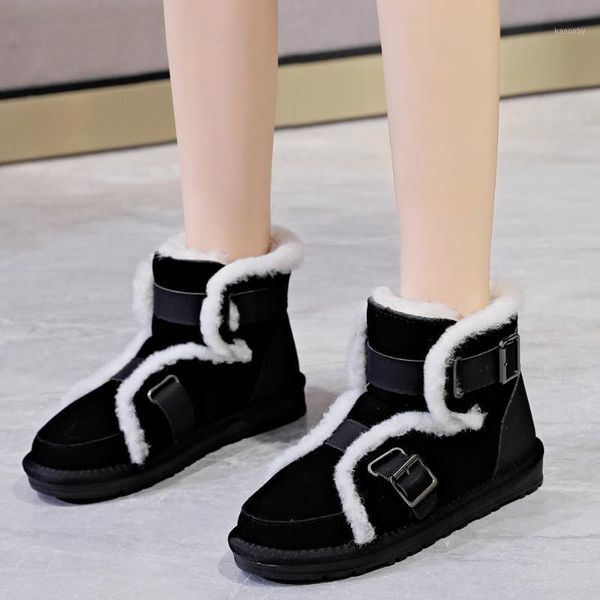 genuine cowhide leather snow boots wool women boots warm winter shoes for women ankel luminous shoes1, Black
genuine cowhide leather snow boots wool women boots warm winter shoes for women ankel luminous shoes1, Black