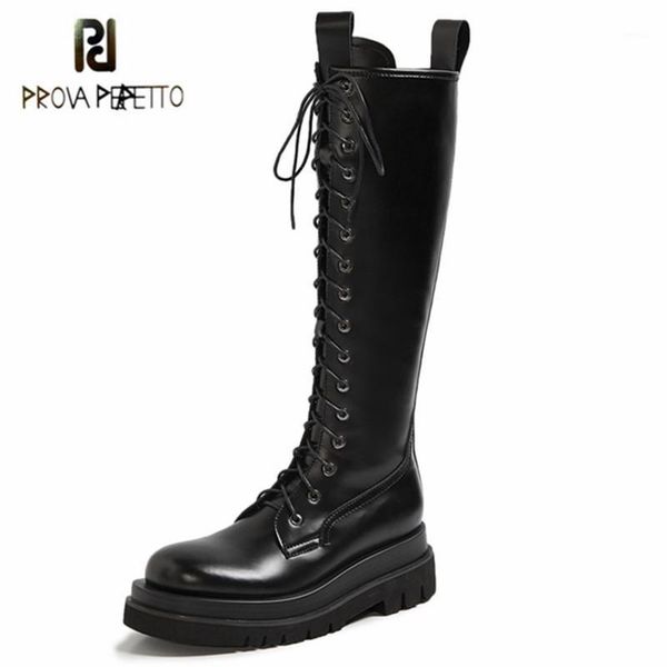 boots prova perfetto fashion women motorcycle genuine leather zipper round toe platform all-match black knee botas mujer1
boots prova perfetto fashion women motorcycle genuine leather zipper round toe platform all-match black knee botas mujer1