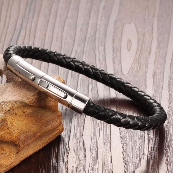 charm bracelets 6mm men's rocked braided leather bracelet with stainless steel magnet clasp 195mm father's day gift, Golden;silver
charm bracelets 6mm men's rocked braided leather bracelet with stainless steel magnet clasp 195mm father's day gift, Golden;silver