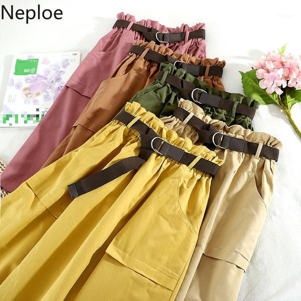 neploe skirts women 2020 new korean solid high waist skirt a-line pocket belt female casual streetwear ladies skirts 1b6121, Black
neploe skirts women 2020 new korean solid high waist skirt a-line pocket belt female casual streetwear ladies skirts 1b6121, Black