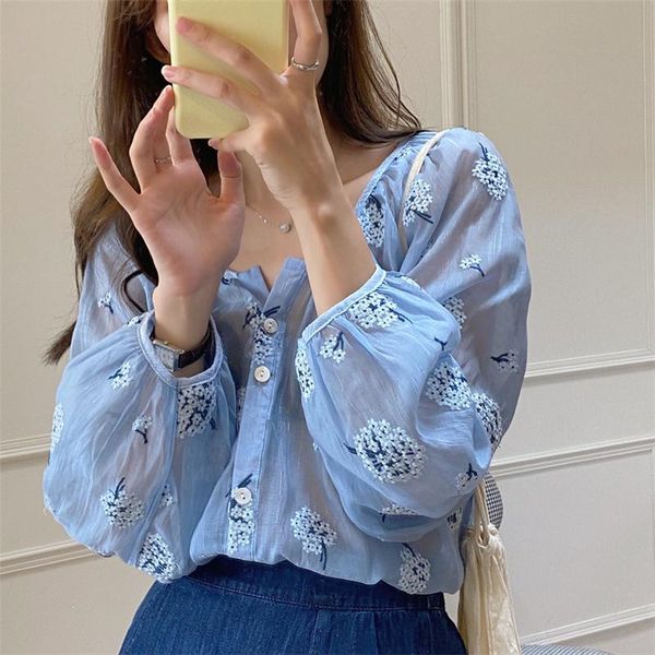 single breasted transparent elegant blouses 2020 new printed flowers long sleeves summer loose women shirts, White
single breasted transparent elegant blouses 2020 new printed flowers long sleeves summer loose women shirts, White