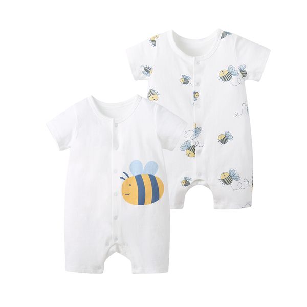 pureborn 2-pack newborn baby romper cartoon bees baby boy girl short sleeve baby clothes cotton summer pajamas playsuit t200706, Blue
pureborn 2-pack newborn baby romper cartoon bees baby boy girl short sleeve baby clothes cotton summer pajamas playsuit t200706, Blue