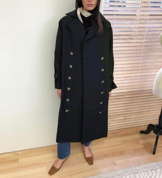 fashion woman cotton long oversized trench coat drop shoulder long sleeves with buckle belt front double breasted 20201, Tan;black
fashion woman cotton long oversized trench coat drop shoulder long sleeves with buckle belt front double breasted 20201, Tan;black