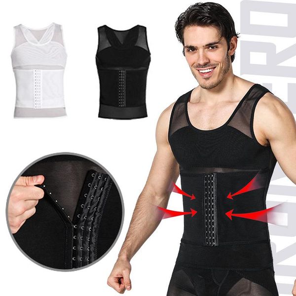 men waist trainer body shaper vest tummy control tank compression shapewear slimming thight shirt with hook fat control, Black;brown
men waist trainer body shaper vest tummy control tank compression shapewear slimming thight shirt with hook fat control, Black;brown
