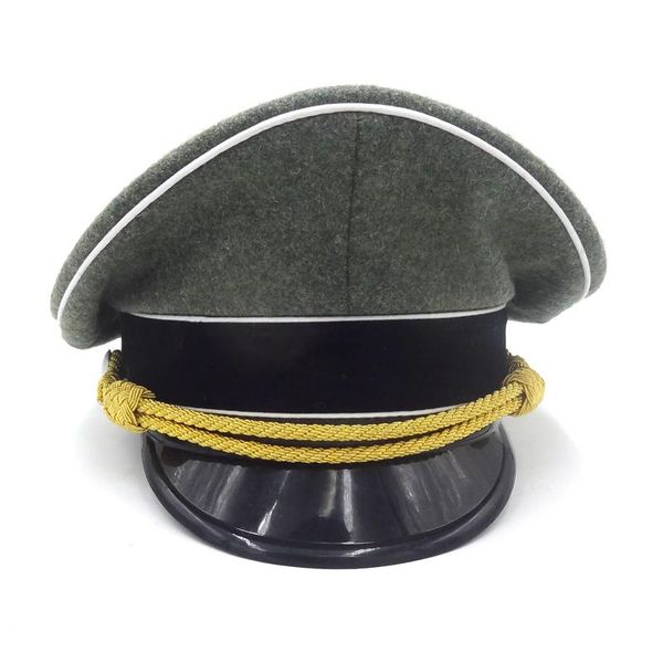 WWII German Elite Officer Wool Hat Officer German Visor Cap Green With Yellow Chin Cord S M XL, Blue;gray
WWII German Elite Officer Wool Hat Officer German Visor Cap Green With Yellow Chin Cord S M XL, Blue;gray