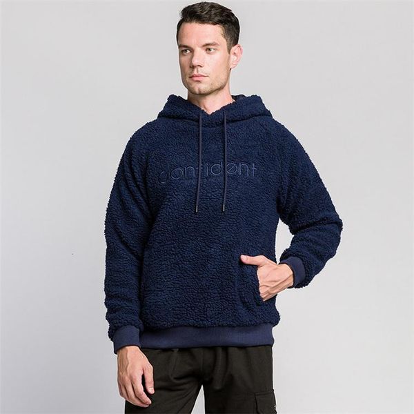 winter lamb sweater, fashionable pure color hoodie hoodie large pocket men's new drawstring, Black
winter lamb sweater, fashionable pure color hoodie hoodie large pocket men's new drawstring, Black