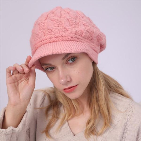 berets female with visor winter hats for women knitting woolen 2021 fashion, Blue;gray
berets female with visor winter hats for women knitting woolen 2021 fashion, Blue;gray
