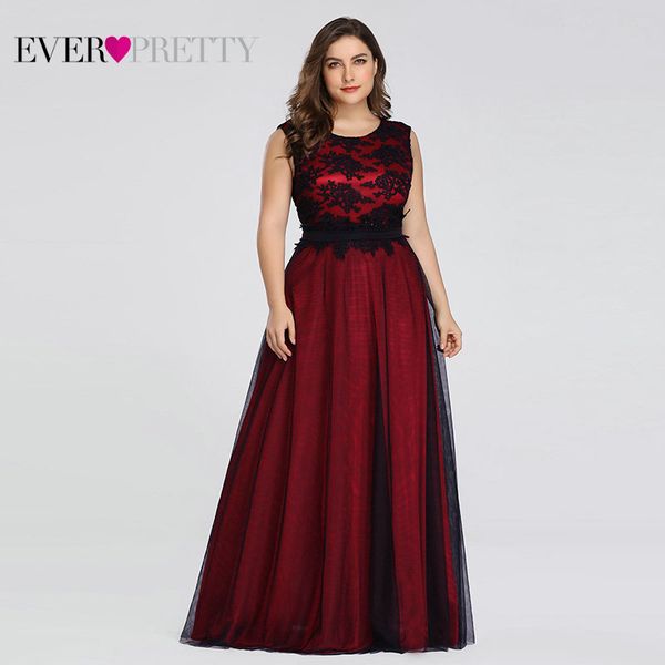 plus size elegant evening dresses ever pretty burgundy a-line lace sleeveless dress for party robe de soiree 2020 lj201119, White;black
plus size elegant evening dresses ever pretty burgundy a-line lace sleeveless dress for party robe de soiree 2020 lj201119, White;black