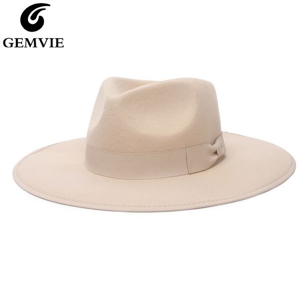 gemvie 100% wool felt big brim fedora hat for women/men new fashion striped bow band c0123, Blue;gray
gemvie 100% wool felt big brim fedora hat for women/men new fashion striped bow band c0123, Blue;gray
